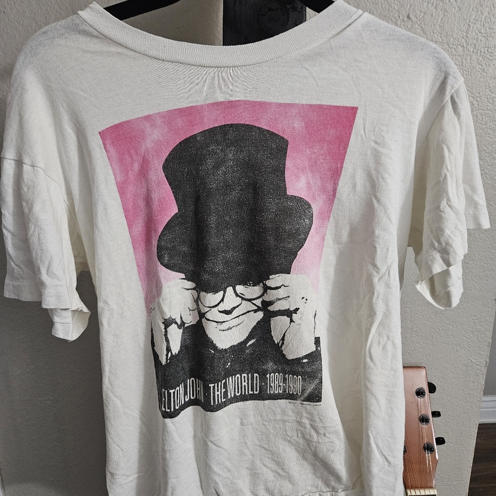 Vintage- Elton John 1989-1990 World Tour Tophat Tshirt 